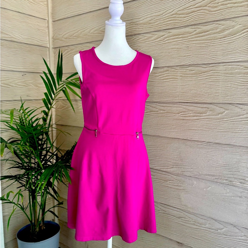 Design365 Fuchsia Fit & Flare Dress – Size M